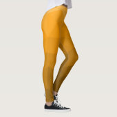 Oranger geometrischer Maschenmuster-Monogramm Leggings (Rechts)