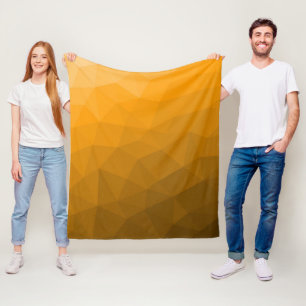 Oranger geometrischer Maschenverlauf mit Farbverla Fleecedecke