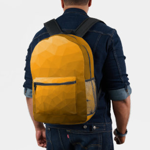 Oranger geometrischer Mesh-Verlaufs Pattern Bedruckter Rucksack