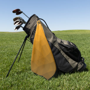 Oranger geometrischer Mesh-Verlaufs Pattern Golfhandtuch