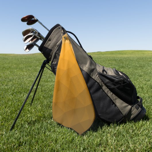 Oranger geometrischer Mesh-Verlaufs Pattern Golfhandtuch (Gras)