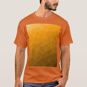 Oranger geometrischer Netzverlauf-Muster T-Shirt
