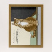 Oranger getigerter Hausbesitzer lustige Katze Puzzle (Vertikal)