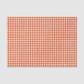 Oranger Gingham-Karo-Kontrollkästchen Seidenpapier (Vorderseite)