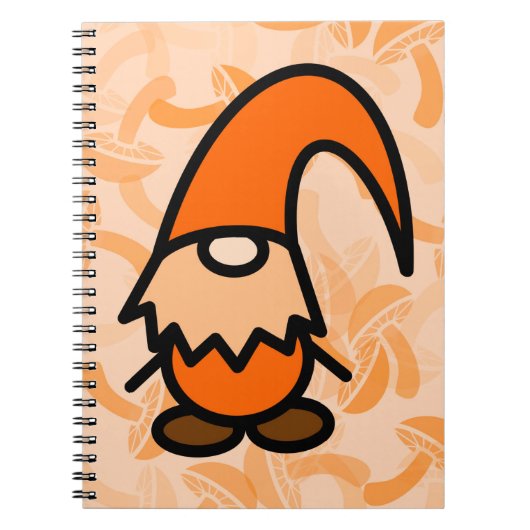 Oranger Gnom Notizblock (Vorderseite)