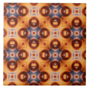 Oranger Gradient Retro-Mosaik-Muster Fliese