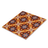 Oranger Gradient Retro-Mosaik-Muster Fliese (Seite)