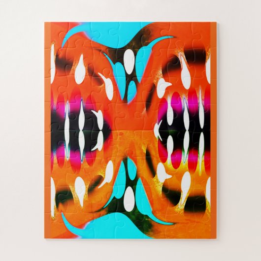 Oranger heißer Raum Kunst Puzzle (Vertikal)