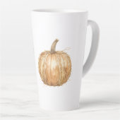Oranger Herbst Heu Kürbis Milchtasse (Rechte Ecke)