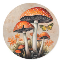 Oranger Herbstwaldpilze