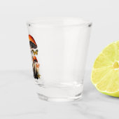 Oranger Herbstwaldpilze Schnapsglas (Rechts)