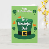 Oranger Herzen Papa St. Patricks Karte (Gelbe Blume)