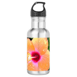Oranger Hibiskus Frohen Muttertag Edelstahlflasche
