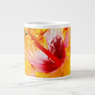 Oranger Hibiskus Seitenansicht Jumbo-Tasse