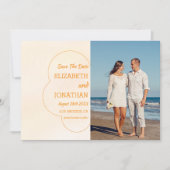 Oranger Hochzeitssonnenuntergang Save The Date (Vorderseite)