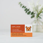 Oranger Hund, Dog Trainer Visitenkarte (Stehend Vorderseite)