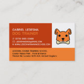 Oranger Hund, Dog Trainer Visitenkarte (Vorderseite)