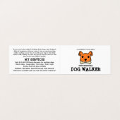 Oranger Hund mit Knochen, Dog Walker im Detail Visitenkarten (Außenseite Aufgefaltet)