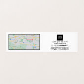 Oranger Hund mit Knochen, Dog Walker im Detail Visitenkarten (Innenseite Aufgefaltet)