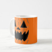 Oranger Jack O' Lantern Kaffeetasse (Vorderseite Links)