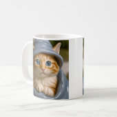 Oranger Katzenzauberer Kaffeetasse (Vorderseite Links)