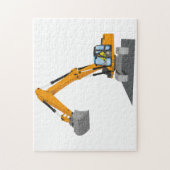 oranger Kettenbagger Puzzle (Vertikal)