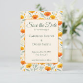 Oranger Klatschmohn Flowers  Save The Date (Stehend Vorderseite)