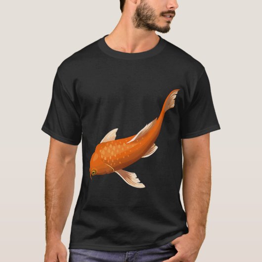 Oranger Koi-Fisch T-Shirt (Vorderseite)