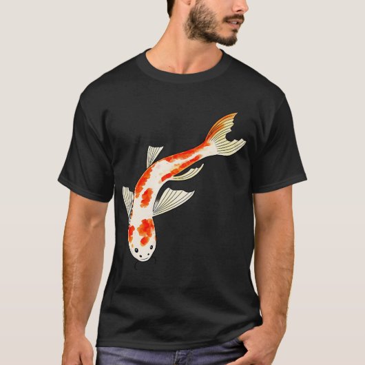 Oranger Koi-Fisch T-Shirt (Vorderseite)