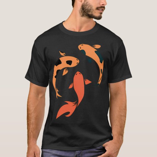 Oranger Koi-Fisch T-Shirt (Vorderseite)