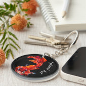 Oranger Koi Kampffisch Schlüsselanhänger (Vorderseite rechts)