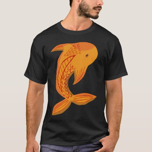 Oranger Koi T-Shirt (Vorderseite)