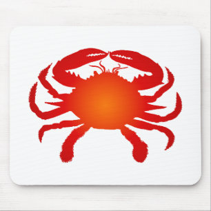 Oranger Krebs Mousepad