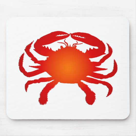 Oranger Krebs Mousepad (Vorne)