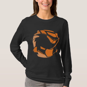 Oranger Kreis Kranz Geometrisches abstraktes Desig T-Shirt