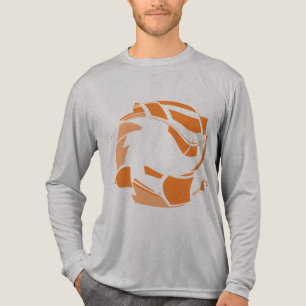 Oranger Kreis-Kranz geometrisches abstraktes Desig Tri-Blend Shirt