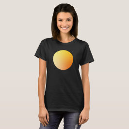 Oranger Kreisverlauf-Vignette Abstrakte Gestaltung T-Shirt