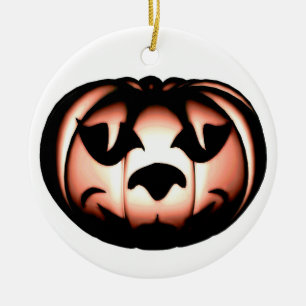 Oranger Kürbis Keramikornament