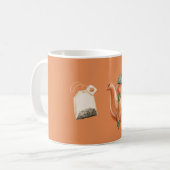 Oranger Kürbis-Teekannen-Tee Kaffeetasse (Vorderseite Links)
