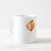 Oranger Kürbisballon Kaffeetasse (Vorderseite Links)