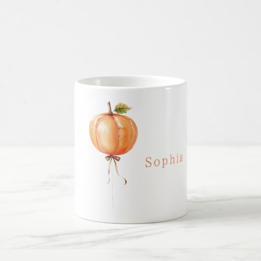 Oranger Kürbisballon Kaffeetasse (Mittel)