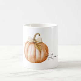 Oranger Kürbiscreme-Bogen-Blatt Kaffeetasse