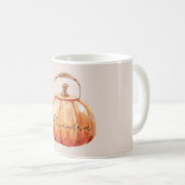 Oranger Kürbiskessel Kaffeetasse (VorderseiteRechts)