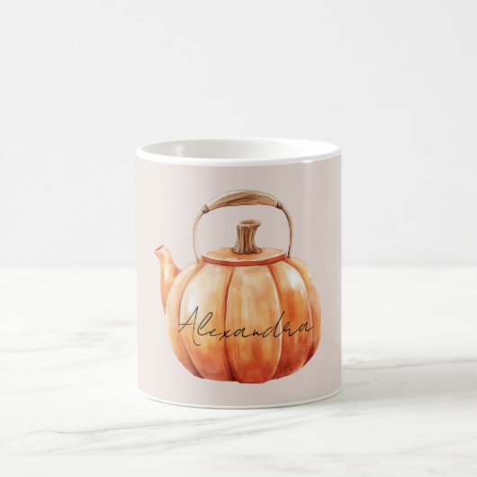 Oranger Kürbiskessel Kaffeetasse (Mittel)