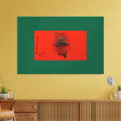 Oranger Mond Landschaft Leinwanddruck (Insitu (Wohnzimmer))