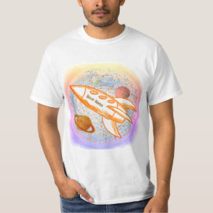 Oranger Rakete T-Shirt