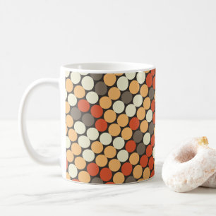 Oranger Retro-Punkte Kaffeetasse