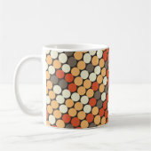 Oranger Retro-Punkte Kaffeetasse (Links)