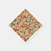 Oranger Retro-Punkte Serviette (Ecke)