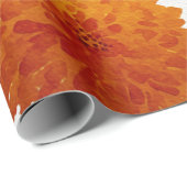 Oranger Ringelblumen-Botanischer Floral Wasserfarb Geschenkpapier (Rolleneckpunkt)